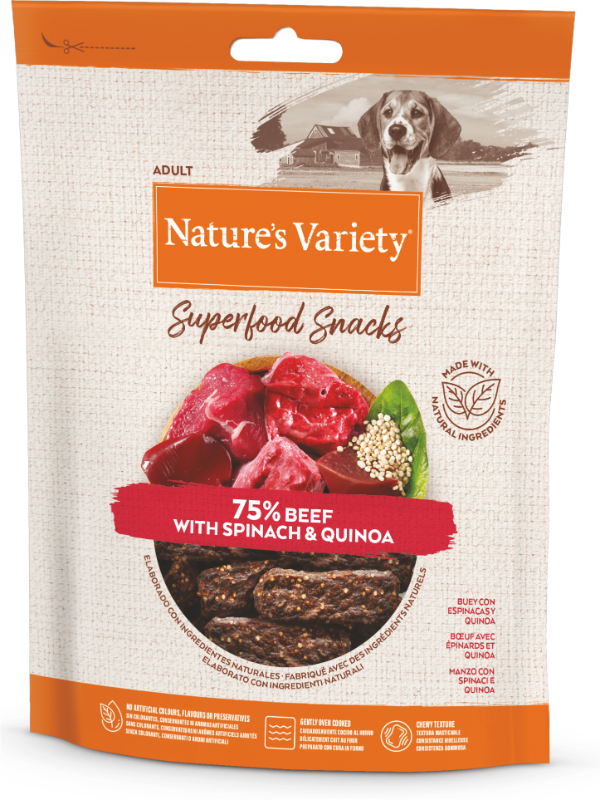 Superfood Snacks ALL SIZES JAUTIENA SU ŠPINATAIS IR BOLIVINE BALANDA 85g