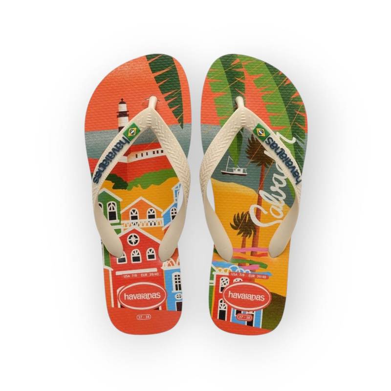 HAVAIANAS TOP POSTCARD BEGE PALHA