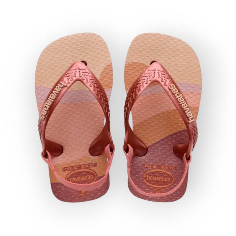 HAVAIANAS BABY MINI ROSA BALLET/MOGNO