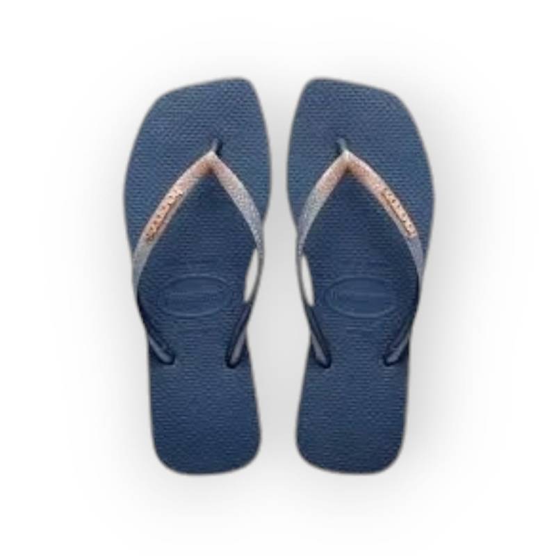 HAVAIANAS SLIM SQUARE GLITTER AZUL INDIGO