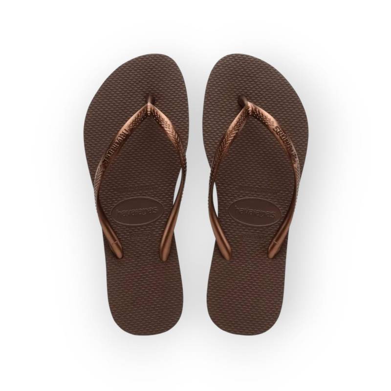 HAVAIANAS SLIM CAFÉ COBREADO METALICO