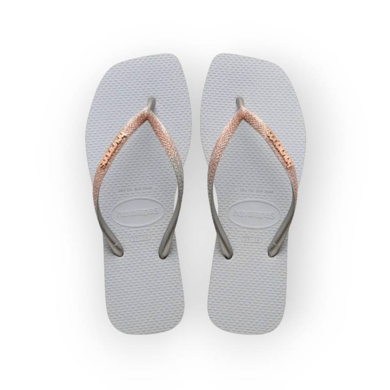 HAVAIANAS SLIM SQUARE GLITTER CINZA GELO