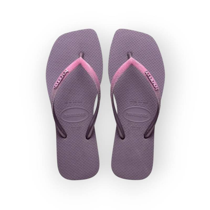 HAVAIANAS SLIM SQUARE GLITTER MALVA