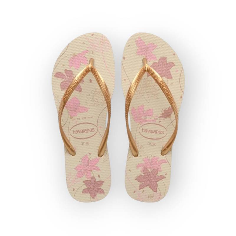 HAVAIANAS SLIM ORGANIC BEGE/ DOURADO