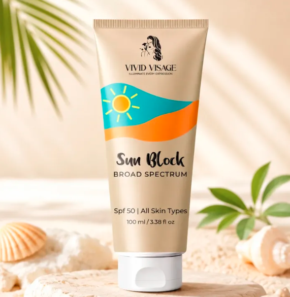 Vivid Visage Sunblock SPF 50 – Broad Spectrum Sun Protection Cream