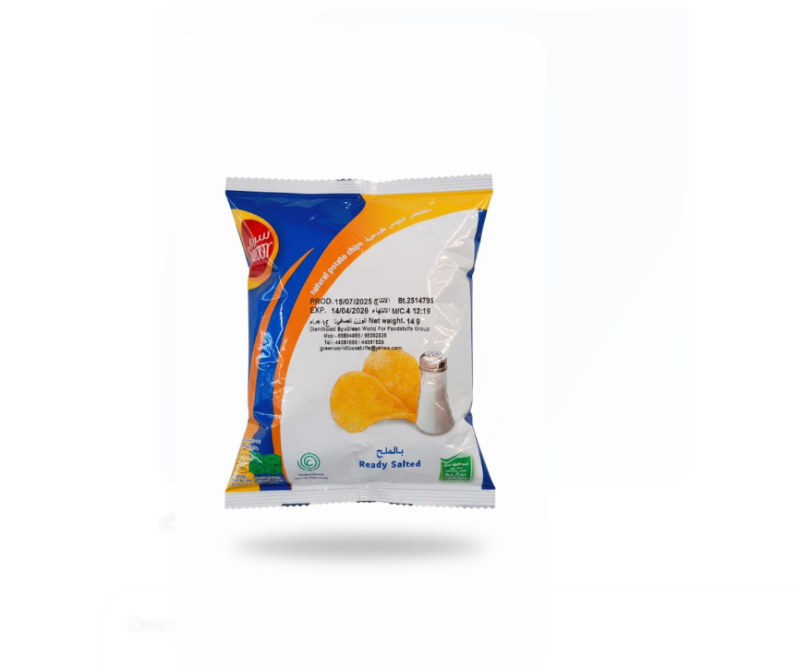 Suroor Natural Potato Chips Ready Salted 14 g
 سرور شرائح البطاطس الطبيعية بنكهة الملح 14 جم