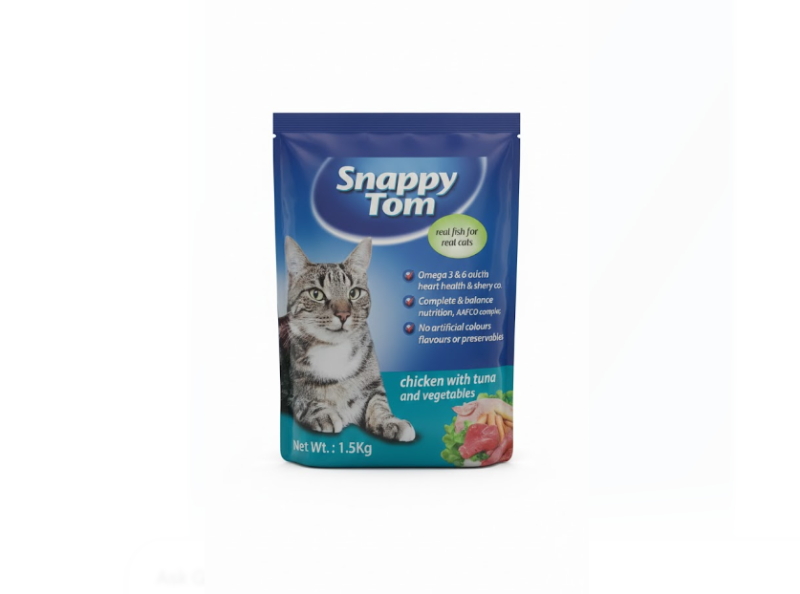 Shappy Tom Real Fish for Real Cats Chicken with Tuna & Vegetable – 1.5 kg