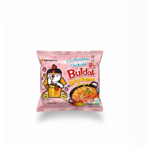Buldak Carbonara Spicy Ramen 130g – Buldak Carbonara حار رامن 130 غرام
