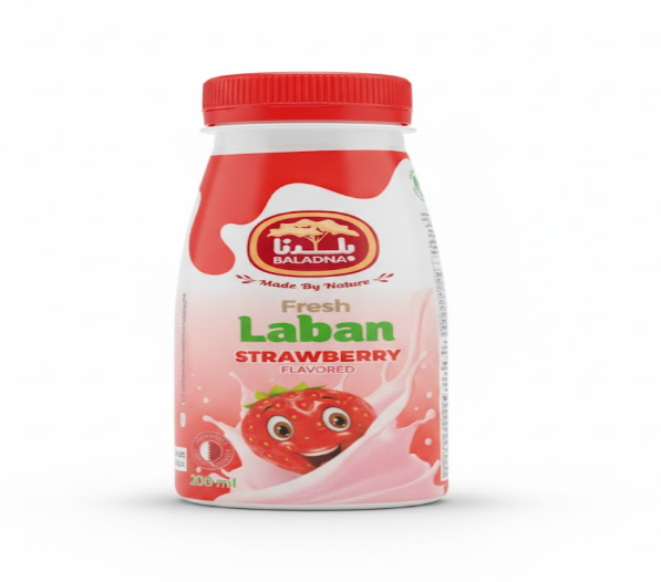 Baladna Fresh Laban Strawberry Flavoured 200 ml – بلدنا Fresh Laban فراولة Flavoured 200 مل