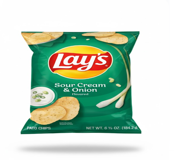 LAYS Sour Cream & Onion Flavored 184.2g – ليز Sour كريم & بصل Flavored 184.2 غرام