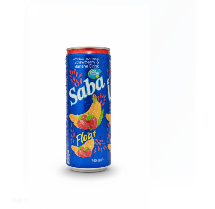 Saba Strawberry & Banana Drink Float 240ml – Saba فراولة & Banana مشروب Float 240 مل