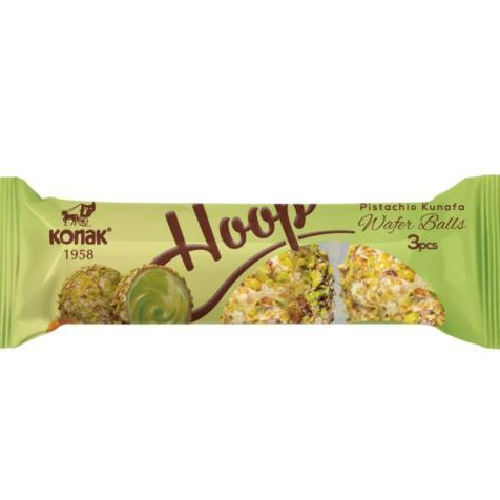 Konak Hoop Dubai Wafer Balls Pistachio Kunafa 27g – Konak Hoop Dubai ويفر Balls فستق Kunafa 27 غرام