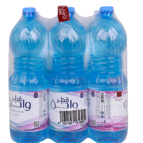 Qatar Oasis Natural Water 1.5L x 6 مياه قطر واحة الطبيعية – ١.٥ لتر × ٦ زجاجات
