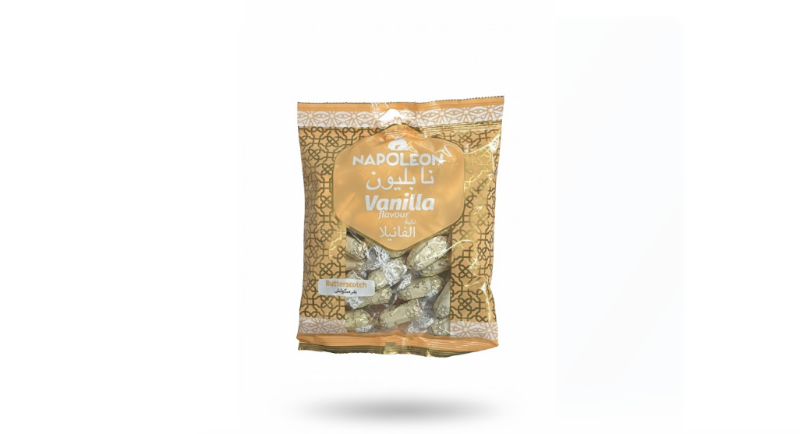 Napoleon Vanilla Flavour Butterscotch Candy 150 g – Napoleon فانيليا Flavour Butterscotch Candy 150 غرام