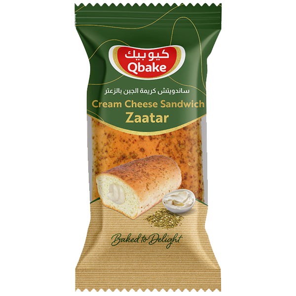 Qbake Zaatar Cream Cheese Sandwich Roll 110g – Qbake Zaatar كريم جبنة ساندويتش Roll 110 غرام