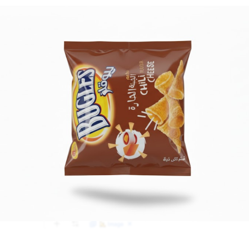 Bugles Chilli Cheese 65g – Bugles Chilli جبنة 65 غرام