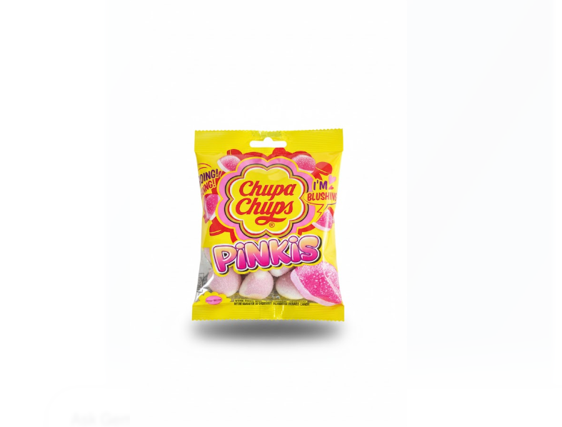 Chupa Chups Pinkis Soft & Chewy Strawberry Flavour Gummy Candy 90 g – تشوبا تشوبس Pinkis Soft & Chewy فراولة Flavour Gummy Candy 90 غرام
