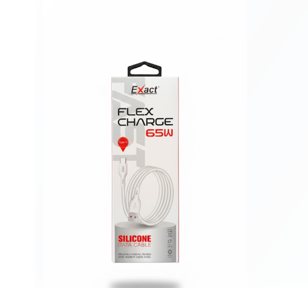 Exact Flex Charge 65W Silicone Data Cable Type-C