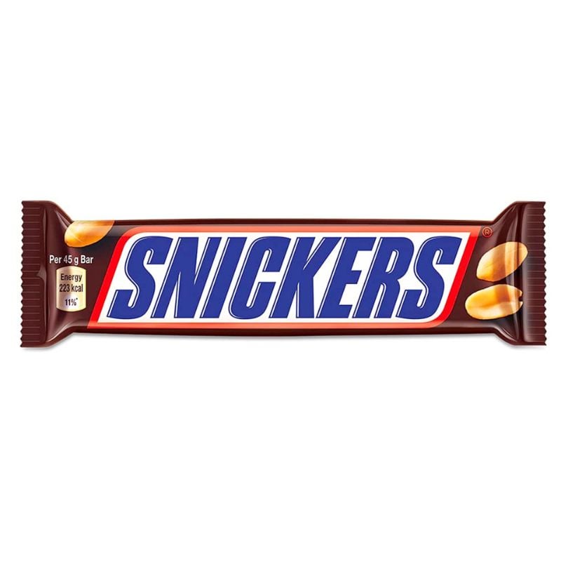 SNICKERS Chocolate Bar 45g – سنيكرز شوكولاتة قطعة 45 غرام