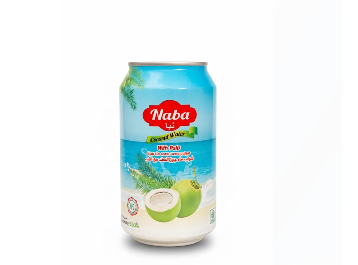 Naba Coconut Water with Pulp 330ml – Naba جوز الهند مياه with Pulp 330 مل