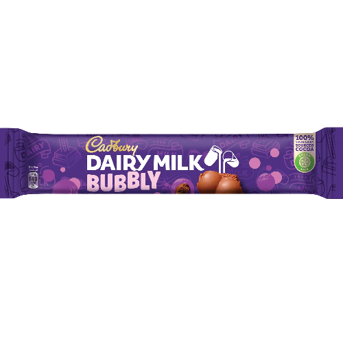 Cadbury Dairy Milk Bubbly Milk Chocolate 28g – كادبوري ديري ميلك Bubbly حليب شوكولاتة 28 غرام