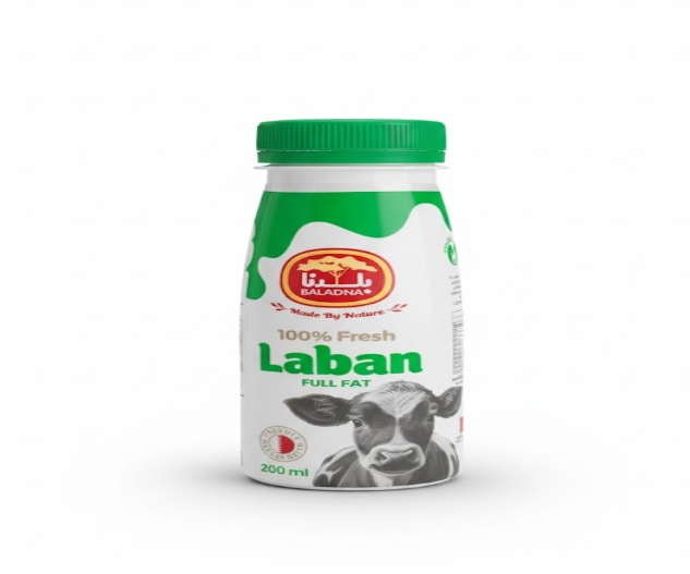 Baladna 100% Fresh Laban Full Fat 200 ml – بلدنا 100% Fresh Laban Full Fat 200 مل
