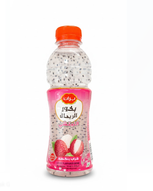 Pran Basil Seed Lychee 250 ml بران بذور الريحان بنكهة الليتشي بحجم 250 مل