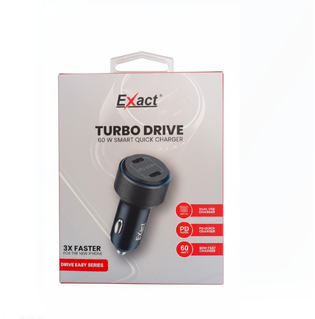 Exact Turbo Drive II Type-C to Type-C 60W Fast Charger