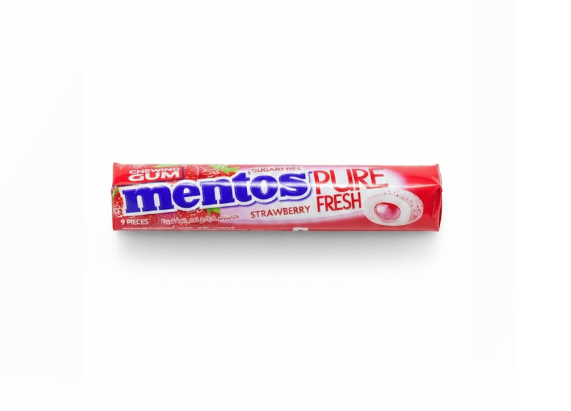 Mentos Pure Fresh Sugarfree Chewing Gum Strawberry 9 Pieces 15 g – منتوس Pure Fresh Sugarfree Chewing Gum فراولة 9 Pieces 15 غرام