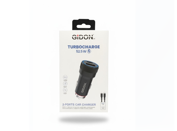 Gidon UK TurboCharge 52.5W 2-Ports Car Charger
