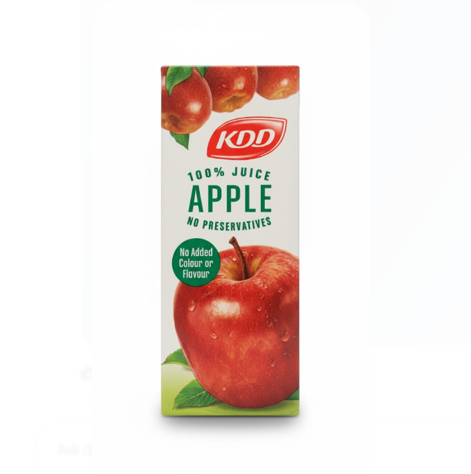 KDD 100% Apple Juice 180 ml – كي دي دي 100% تفاح عصير 180 مل