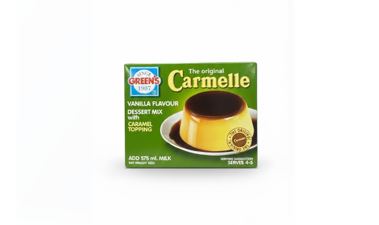 Green’s Carmelle Vanilla Flavour Dessert Mix with Caramel Topping (70g) – Green’s Carmelle فانيليا Flavour Dessert Mix with كراميل Topping (70 غرام)