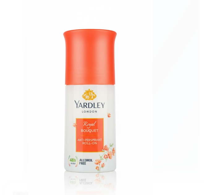 Yardley London Royal Bouquet Roll-On Alcohol Free 48h 50 ml – Yardley London Royal Bouquet Roll-On Alcohol Free 48h 50 مل