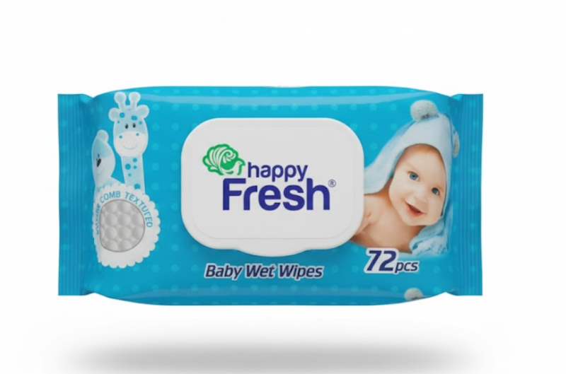 Happy Fresh Baby Wet Wipes Blue 72 pcs