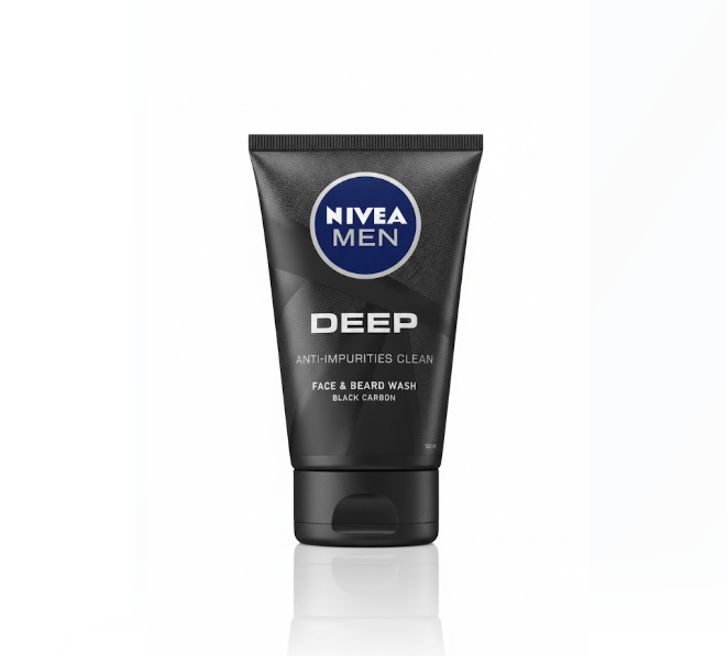 Nivea Men Deep Anti-Impurities Clean Face & Beard Wash with Black Carbon 100 ml – نيفيا Men Deep Anti-Impurities Clean Face & Beard Wash with Black Carbon 100 مل