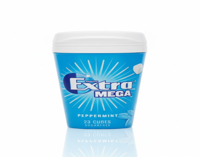 Extra Mega Peppermint Chewing Gum 23 Cubes – إكسترا ميغا نعناع فلفلي علكة 23 قطعة