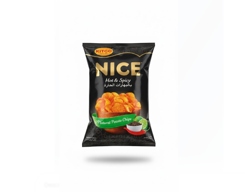 Nice Hot & Spicy Natural Potato Chips 167 g – Nice حار & حار طبيعي Potato شيبس 167 غرام