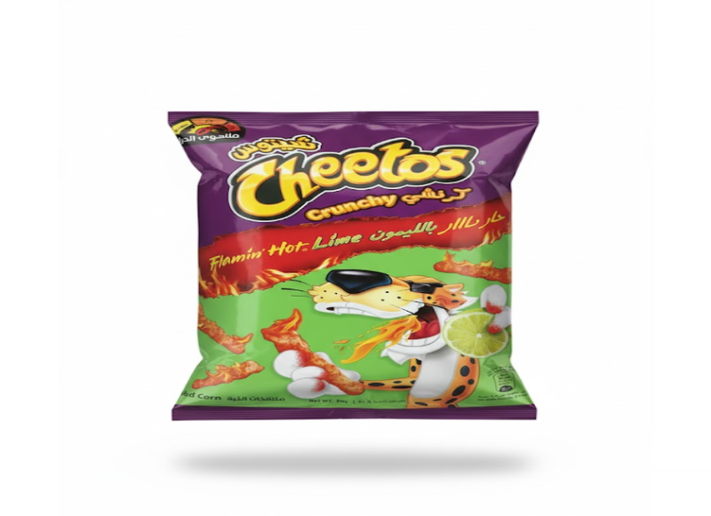 Cheetos Flamin’ Hot Crunchy Lime 50g – تشيتوس Flamin’ حار Crunchy Lime 50 غرام