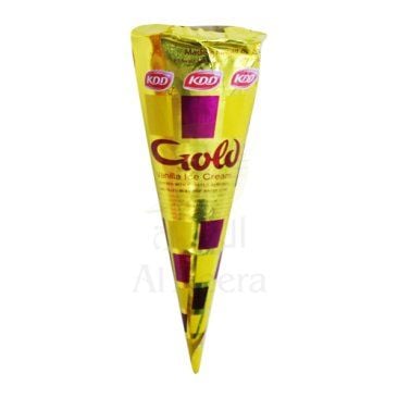 KDD Vanilla Ice Cream Gold Cone 100cc – كي دي دي فانيليا آيس كريم Gold Cone 100cc