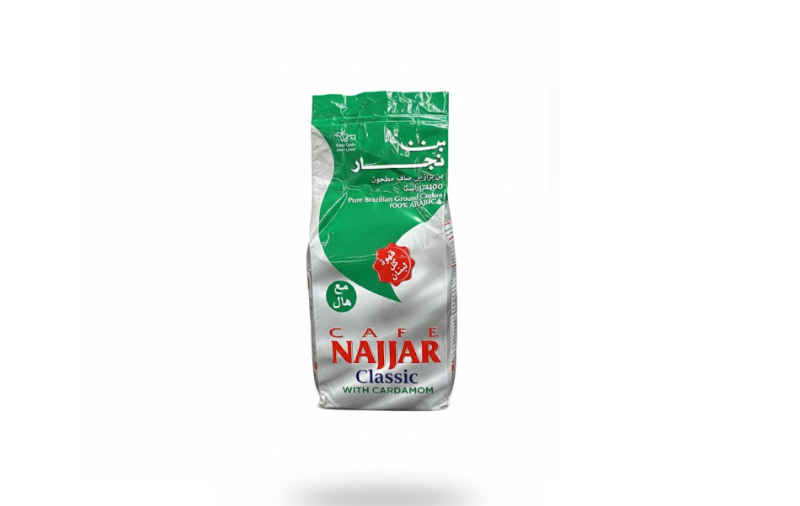 Café Najjar Classic With Cardamom – Pure Brazilian Ground Coffee (200g) – Café Najjar كلاسيك With Cardamom – Pure Brazilian Ground قهوة (200 غرام)