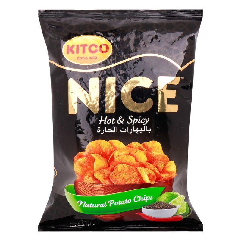 KITCO Nice Hot & Spicy Chips 16g – كيتكو Nice حار & حار شيبس 16 غرام