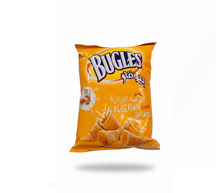 Bugles Algerian Sauce Flavour 65g – Bugles Algerian Sauce Flavour 65 غرام