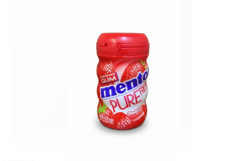 Mentos Pure Fresh Sugarfree Chewing Gum Strawberry 50 Pieces 87.5 g – منتوس Pure Fresh Sugarfree Chewing Gum فراولة 50 Pieces 87.5 غرام