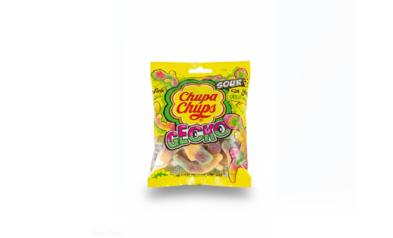 Chupa Chups Gecko Sour Fruit Flavour Gummy Candy 90 g – تشوبا تشوبس Gecko Sour Fruit Flavour Gummy Candy 90 غرام