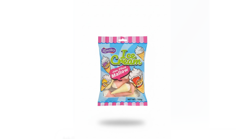 Ice Cream Jam-Filled Mallow 100g – آيس كريم Jam-Filled Mallow 100 غرام