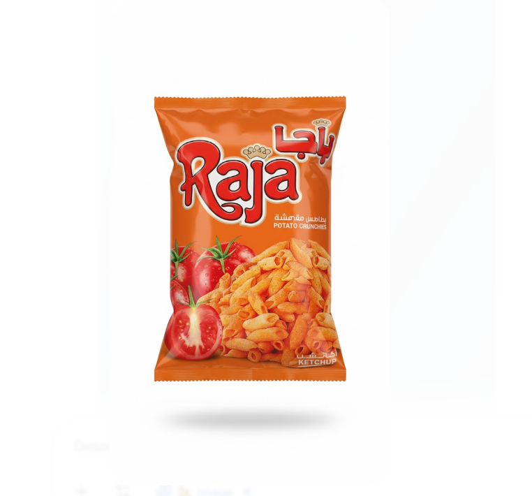 Raja Potatos Crunchies Ketchup 60 g – Raja Potatos Crunchies كاتشاب 60 غرام