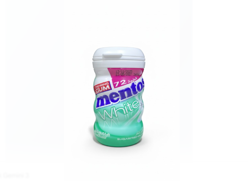 Mentos White Sugar Free Chewing Gum Spearmint Flavour 72 Pieces – منتوس أبيض خالي من السكر Chewing Gum Spearmint Flavour 72 Pieces