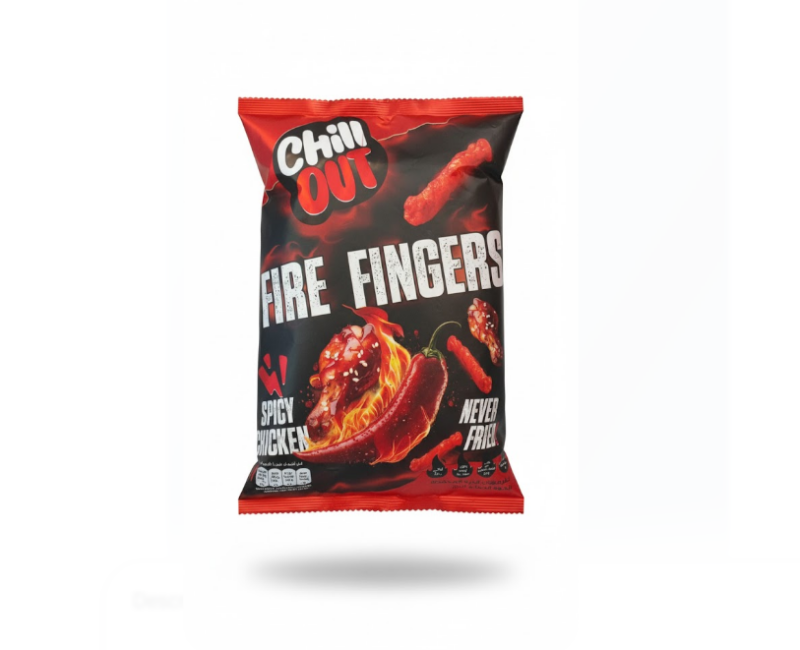 Chilli Out Fire Fingers Spicy Chicken 60 g – Chilli Out Fire Fingers حار Chicken 60 غرام