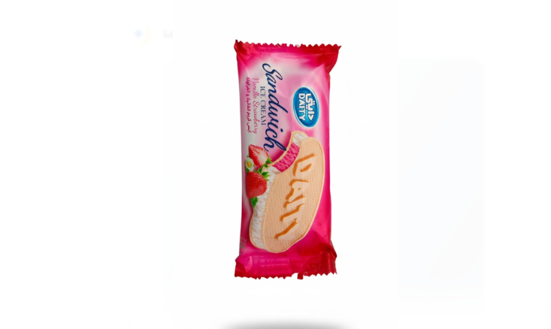 Vanilla & Strawberry Sandwich Ice Cream 160ml – فانيليا & فراولة ساندويتش آيس كريم 160 مل