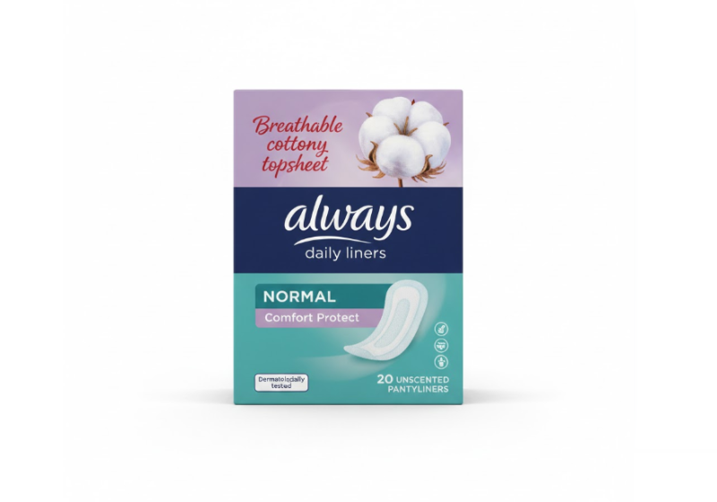 Breathable Cottony Topsheet Always Daily Liners Normal Comfor – أولويز لاينرز يومي قطني متنفس – راحة عادية